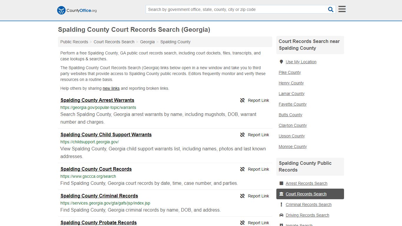 Spalding County Court Records Search (Georgia) - County Office