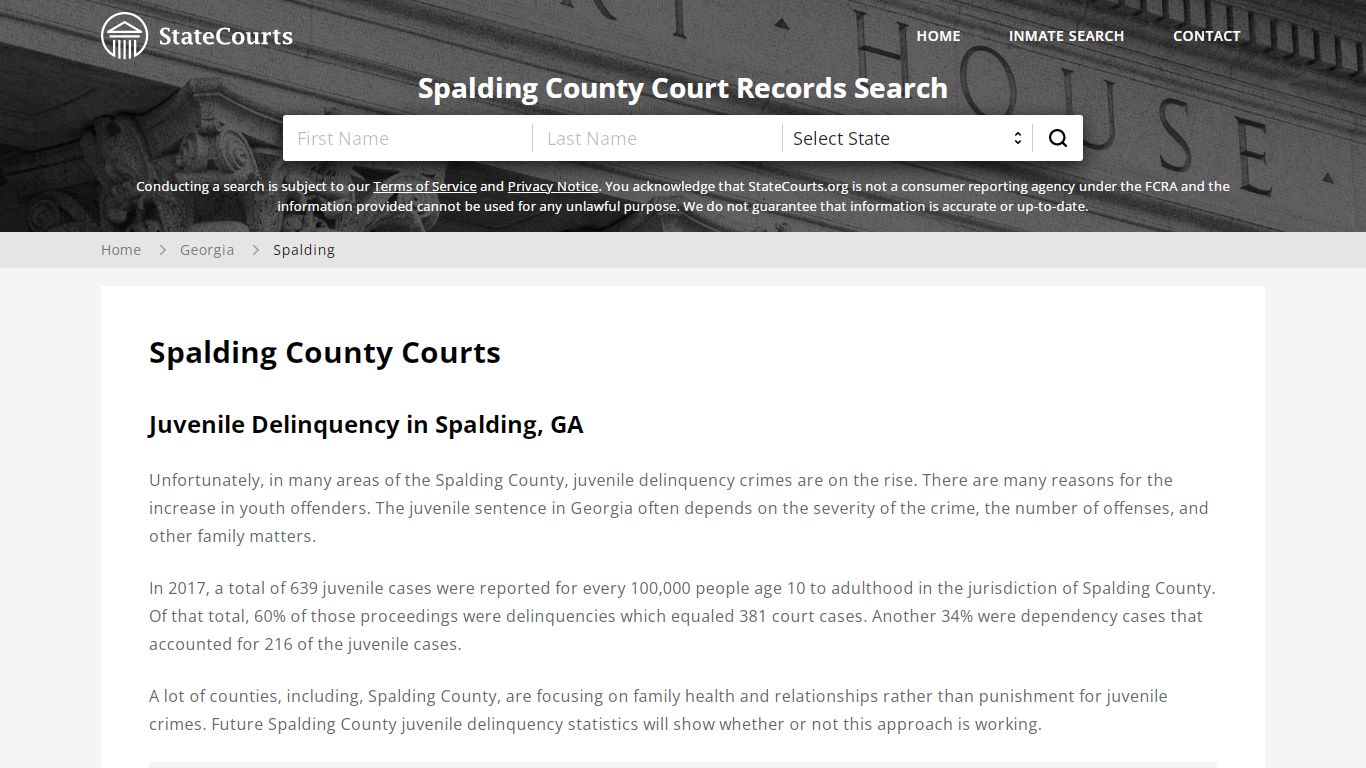 Spalding County, GA Courts - Records & Cases - StateCourts